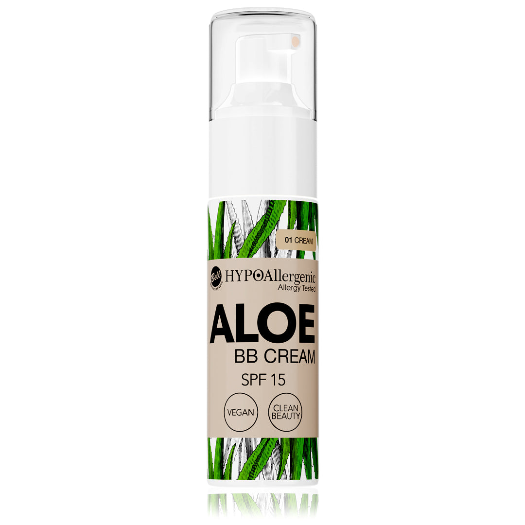 Aloe BB cream SPF15 Hipoalerģisks tonālais Vegan