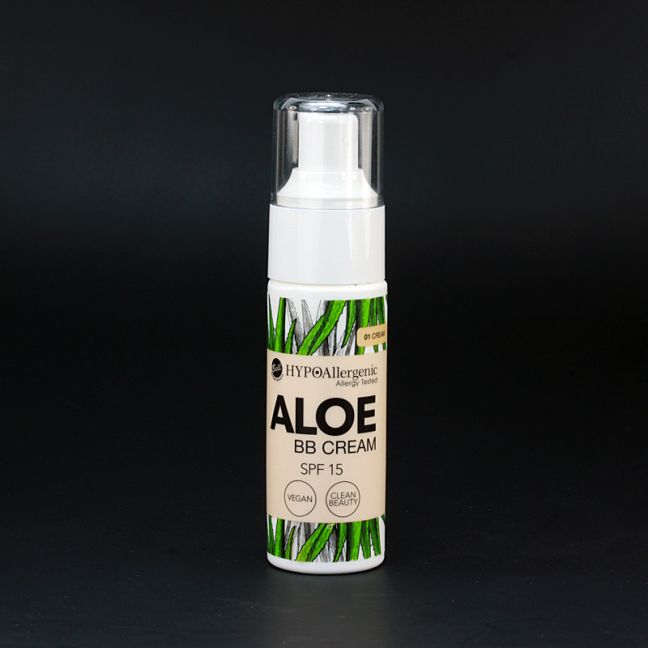 Aloe BB cream SPF15 Hipoalerģisks tonālais Vegan