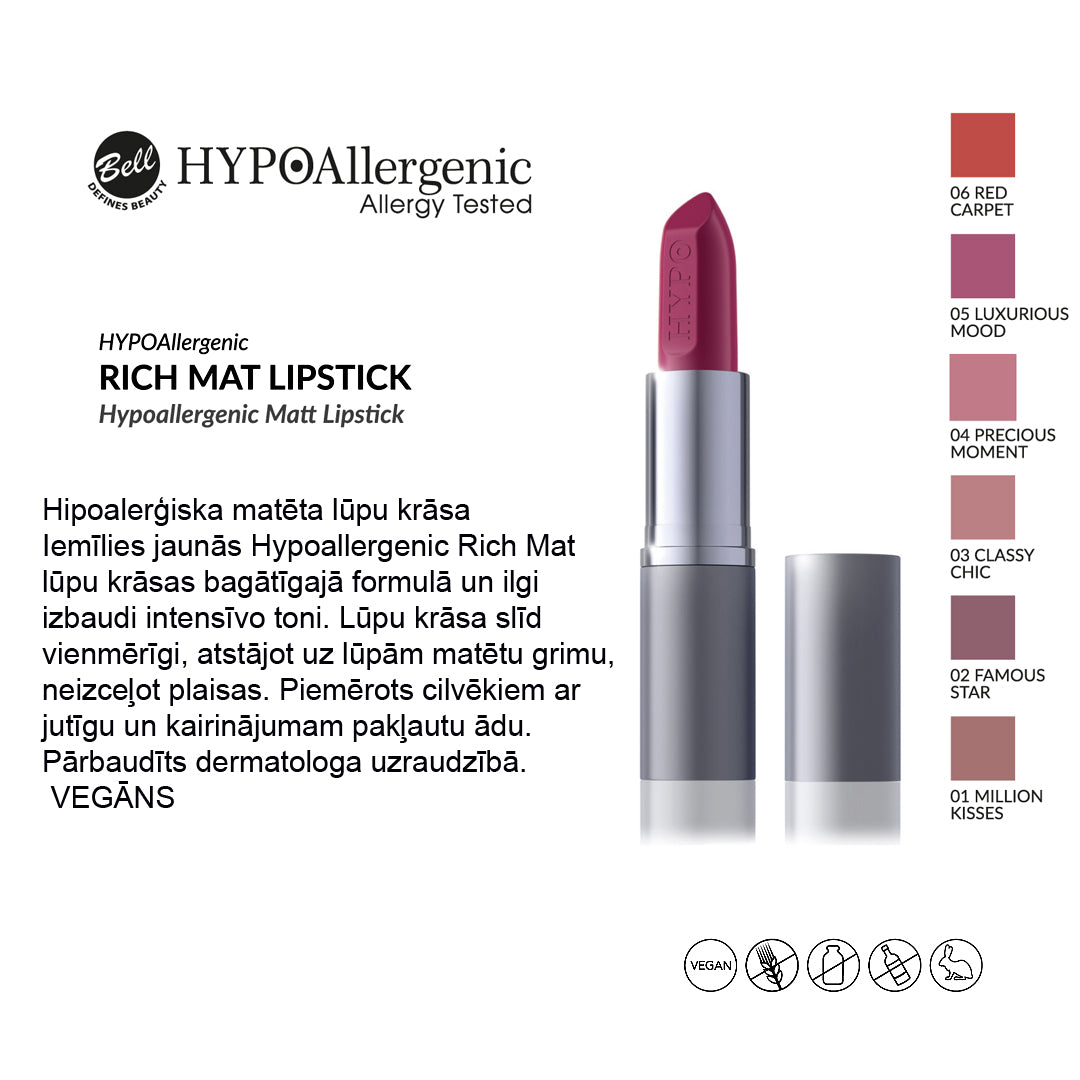 HYPOAllergenic Rich Mat Lipstick